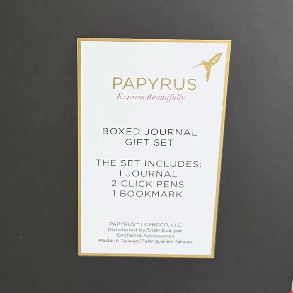 Papyrus Boxed Journal & Pen Gift Set in Black and Gold